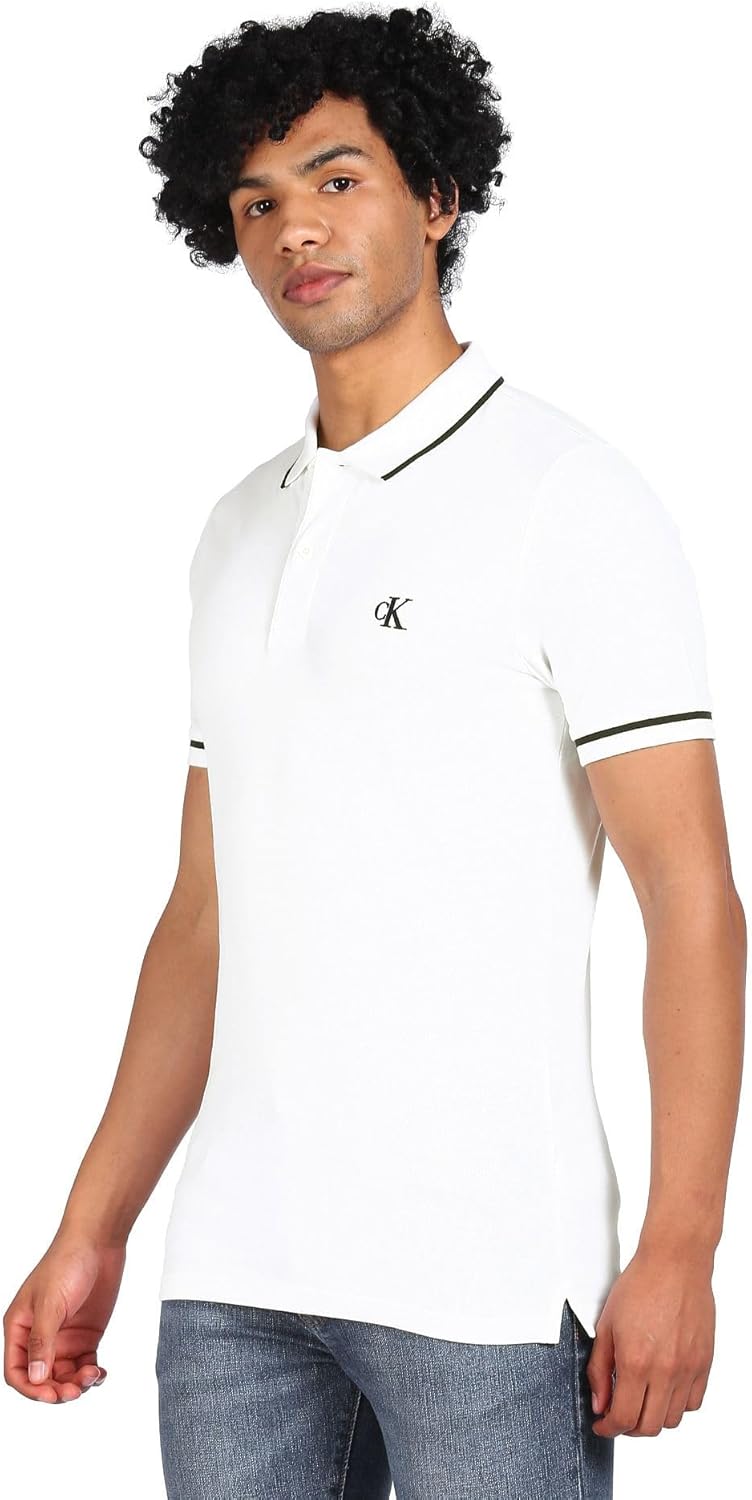 Calvin Klein Jeans Mens Tipping Slim Polo Polo Shirt