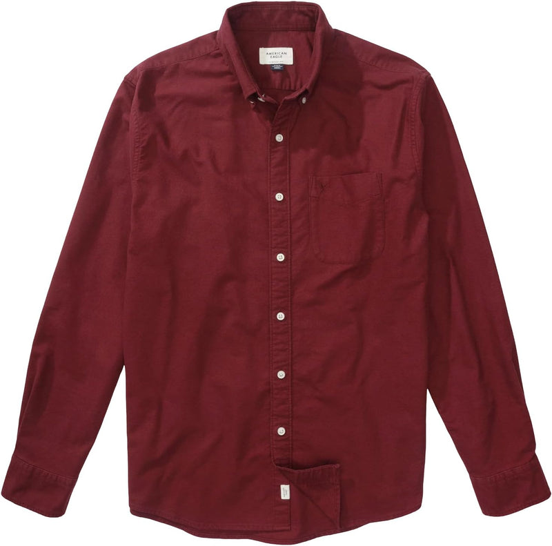 American Eagle Mens AE Everyday Oxford Button-Up Shirt Classic