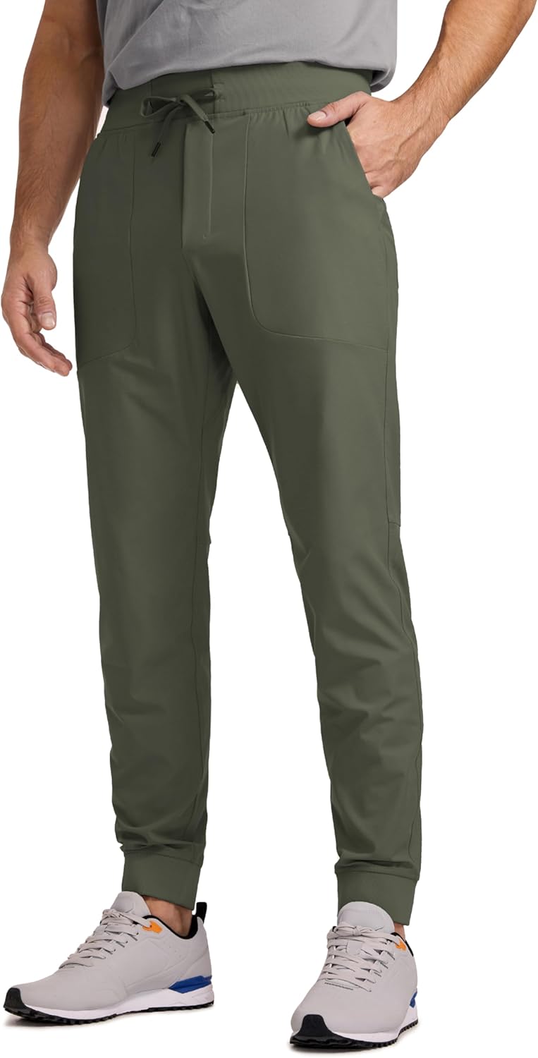 CRZ YOGA All Day Comfy Golf Joggers Pants for Men 30'' Quick Dry Lightweight Stretch Work Casual Joggers with Pockets