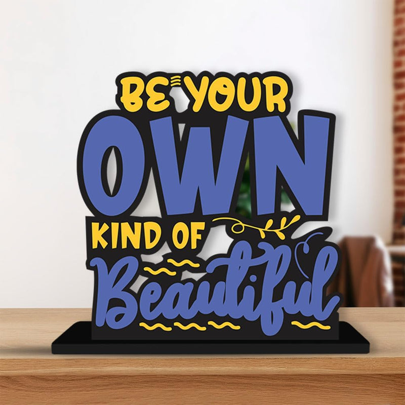 Artvibes Wooden Idols and Figurine Good Food is Good Mood Restaurant Cafe Quotes Table Decoration for Office Desk | Home Decor | Living Room | Modern Art Wood Showpiece Gift Item (SP_1128N)