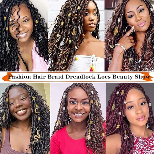 Beauenty 292PCS Gold Hair Accessories for Braids, Beads for Extensions, Stylish Hair Jewelry with Gold Hair Clips