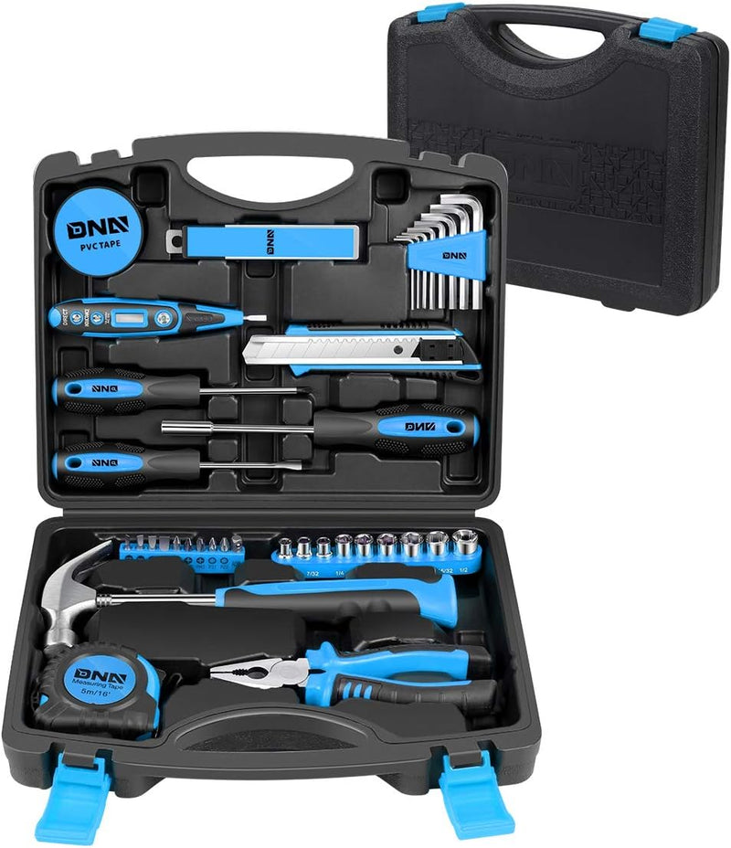 DNA MOTORING 39-Piece Household Tool Set General Repair Small Hand Tool Kit Storage Case for Home Garage Office College Dormitory Use, Green, TOOLS-00010 - Blue Electronic Repair Kit