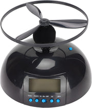 Flying Alarm Clock, Novelty Digital LED Alarm Clock, Digital LED Clock Gadget Run Away for Bedroom, Office, Home, School, Electronic Helicopter, Chopper, Propeller, Heavy Sleepers