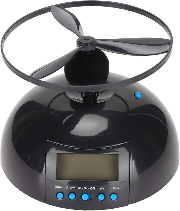 Flying Alarm Clock, Novelty Digital LED Alarm Clock, Digital LED Clock Gadget Run Away for Bedroom, Office, Home, School, Electronic Helicopter, Chopper, Propeller, Heavy Sleepers