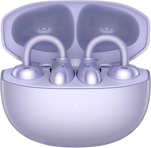 HONOR Choice Earbuds CLIP (2025 Model) Wireless Earphones, Open-Ear Bluetooth Earbuds, Feather-Like Wearing, 36 Hour Long Battery Life, Black - Purple