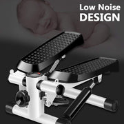 Mini Stepper Trainer Adjustable Height Stepper Exercise Machine with Resistance Bands and LCD Monitor Air Climber Stepping Fitness Machine