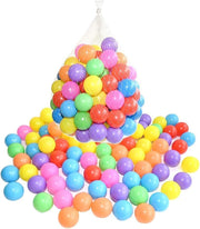 SKY-TOUCH 200 Pieces Each Pack of Soft and Colorful Plastic Ocean Balls, Ideal to fill Indoor and Outdoor Playpen, Ball Pits and Playhouse for Babies, Toddlers and Kids (Item Diameter:5.5cm) - 100 Pieces