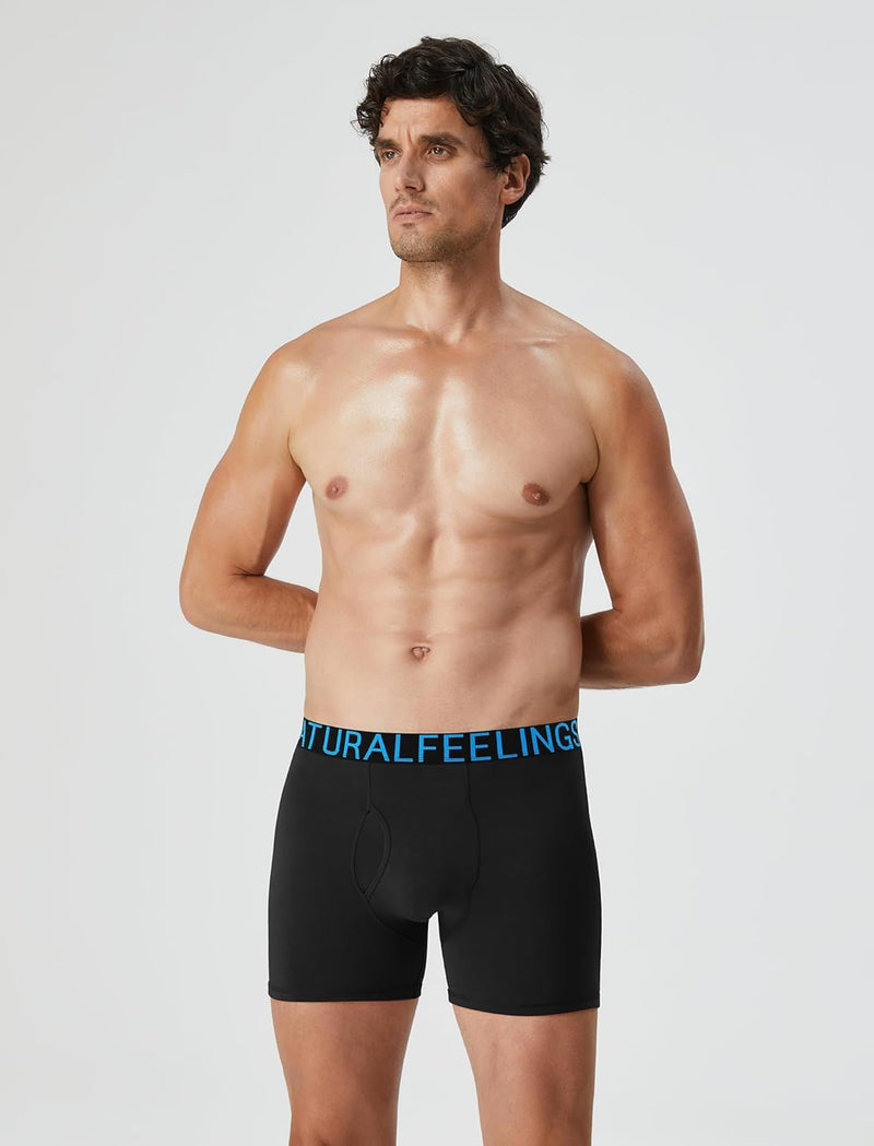 Natural Feelings Mens Boxer Shorts Soft Cotton Men Pack Breathable Mens Underwear Boxer Briefs
