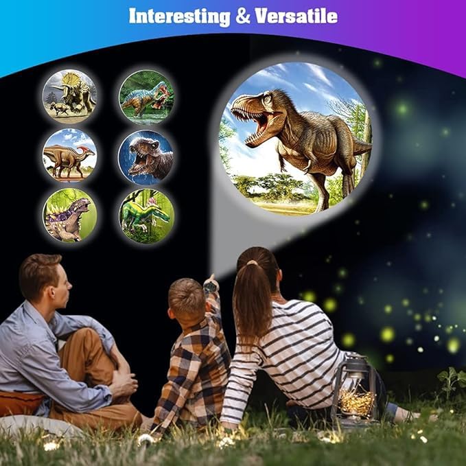 Watch with 24 Kinds of Dinosaur Projection Pattern Cartoon Children Digital Dinosaur Watch Toy for Boys and Girls Children Toy Watches