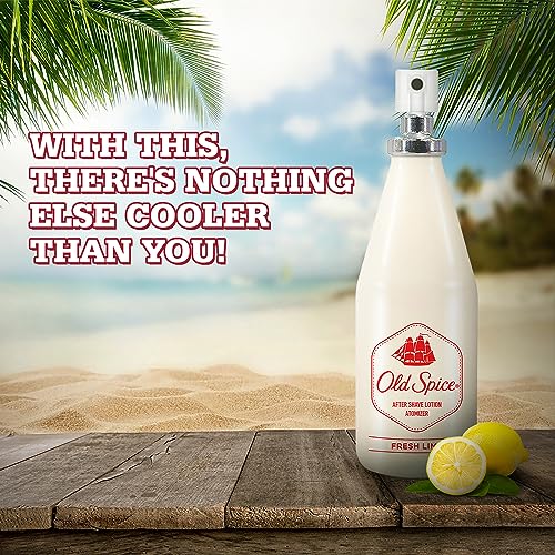 Old Spice ASL Atomised After Shave Lotion Fresh Lime - Cool, Aromatic and Fresh, 150ml