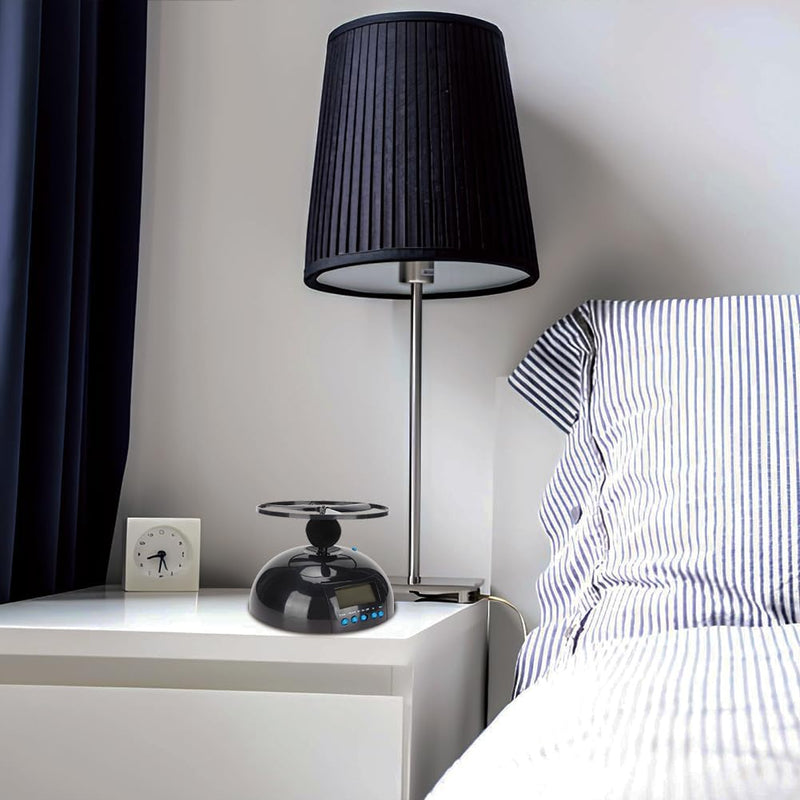 Flying Alarm Clock, Novelty Digital LED Alarm Clock, Digital LED Clock Gadget Run Away for Bedroom, Office, Home, School, Electronic Helicopter, Chopper, Propeller, Heavy Sleepers