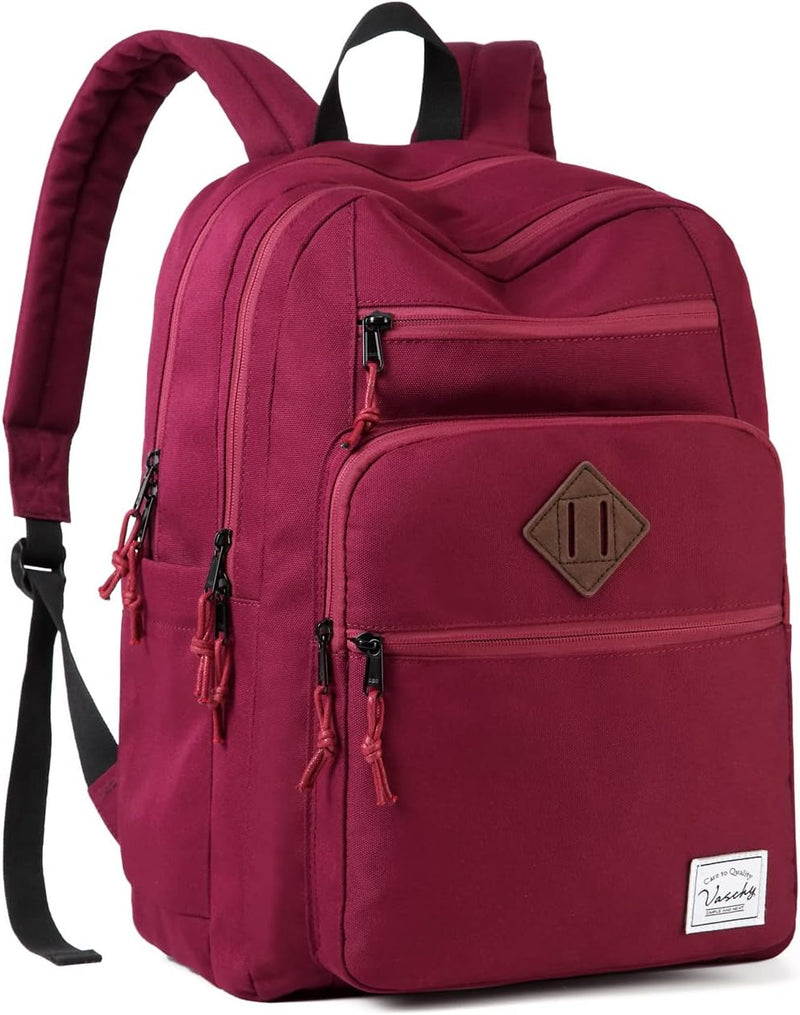 VASCHY School Backpack for Women, Unisex Large Bookbag Schoolbag Casual Daypack for High School/College/Teens/Travel/Work