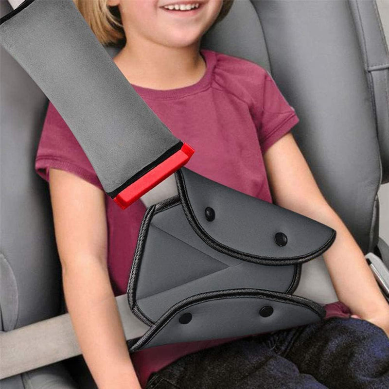 KOWVOWZ 4Pcs Seat Belt Pads, Children Car Safety Kids Seatbelt Adjuster Cover Strap Mash Shoulder Pad Children Seat Belt Clips, Car Safety Strap Protection for Children Adults, Seatbelt Clip