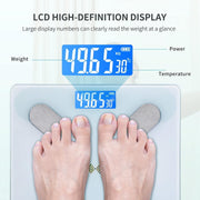SKY-TOUCH Digital Weight Scale,Bluetooth Body Fat Scale,LED Display and Step-On,Body Composition Monitor Health Analyzer,with USB Charging,26x260x2cm,White