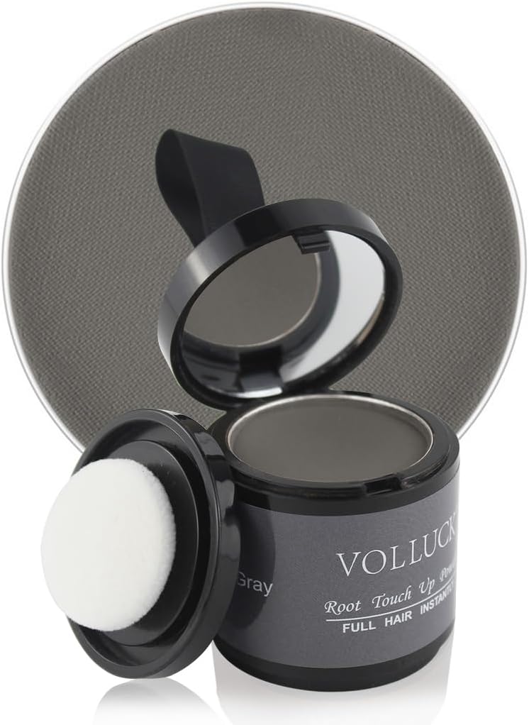 Root Touch Up Hair Powder Root Cover Up Hairline Shadow Powder Stick, Root Touch Up Dark Brown for Thinning Hair for Women and Men, Bald Spots, Eyebrows, Beard Line, Dark-Brown, Pack Of 1 - Gray 9.92 g (Pack of 1)