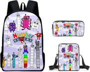 Children Backpack Daypack Schoolbag Teen Boys School Book bag with Lunch Box Pen Case 3 in 1 - color6