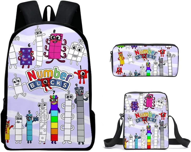 Children Backpack Daypack Schoolbag Teen Boys School Book bag with Lunch Box Pen Case 3 in 1 - color6