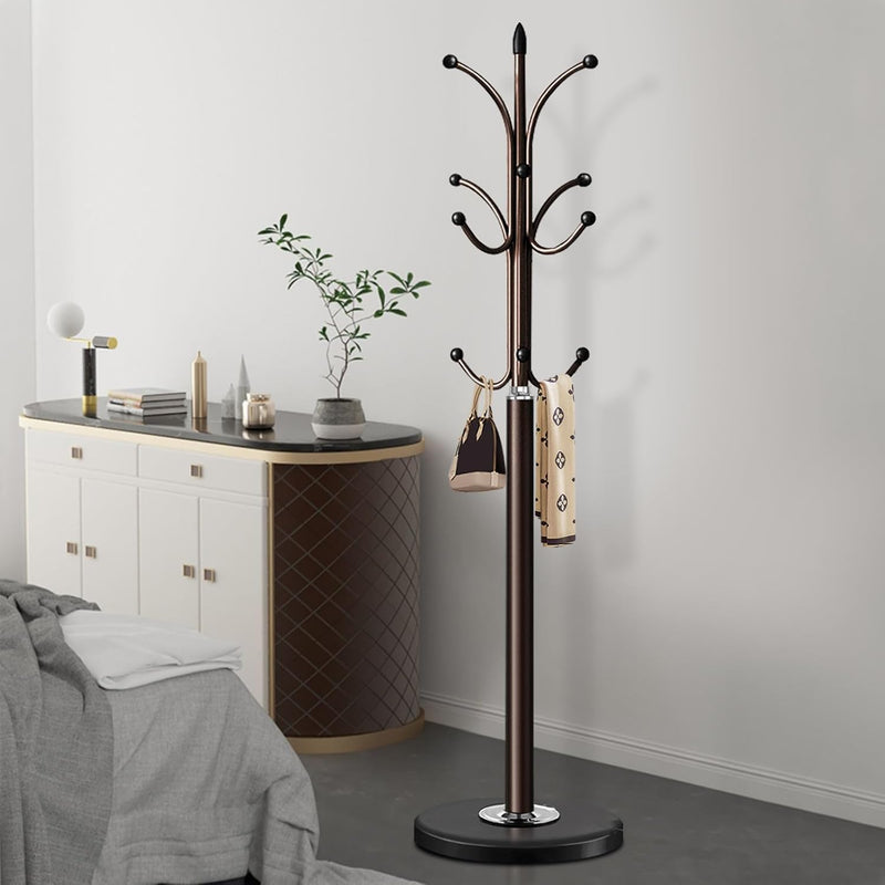 Coat Racks, Coat Stand Metal Hat Heavy Bedroom Hallway Free Standing Clothes Hat Rack Hangers Hat Hanger Holde