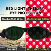 ULTREMA Red Light Therapy Glasses,300-1500nm IPL laser Safety Glasses,Tanning Goggles, Light Therapy and Laser Hair Removal Treatment Eyes Protection
