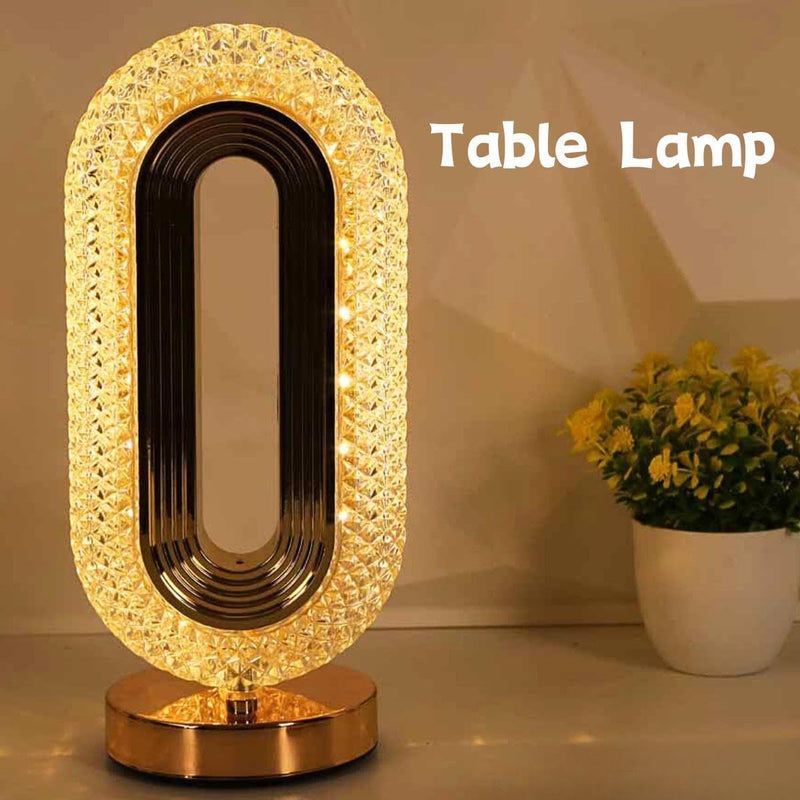 Modern Table Lamp, 3 Color LED Night Light for Bedroom, Rechargeable Minimalist Small Nightlight for Living Room, Bedside, Bar & Dining Room, Festive Mood Ambient Lighting