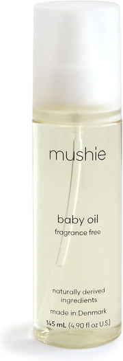 Natural Baby Oil 145 mL 100% Organic Baby Oil After Bath & Before Bed Fragrance Free Cruelty Free Made in Denmark