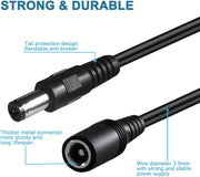 Dc Power Extension Cable,5.5mm x 2.1mm 12v Extension Cord 10FT Security Camera Cable DC Male to Female Extender Wire for CCTV IP Indoor Camera Dvr Standalone LED Strip,DC Supply Adapter