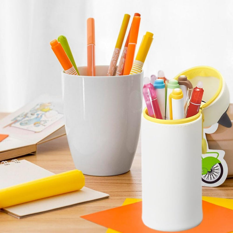 Voarge Animal Silicone Pencil Case 2 in 1 Soft Silicone Pencil Case for School Office Cat