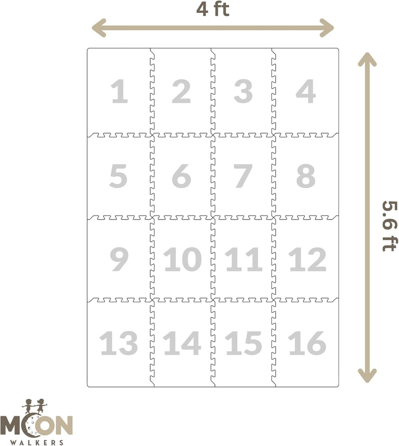 Premium Soft Foam Play Mat for Baby, 170x122 cm, Easy to Clean - The Perfect Modern Foam Playmat Fits Nicely with Your Kids Playroom Or Home Decor 1.2 cm Thickness