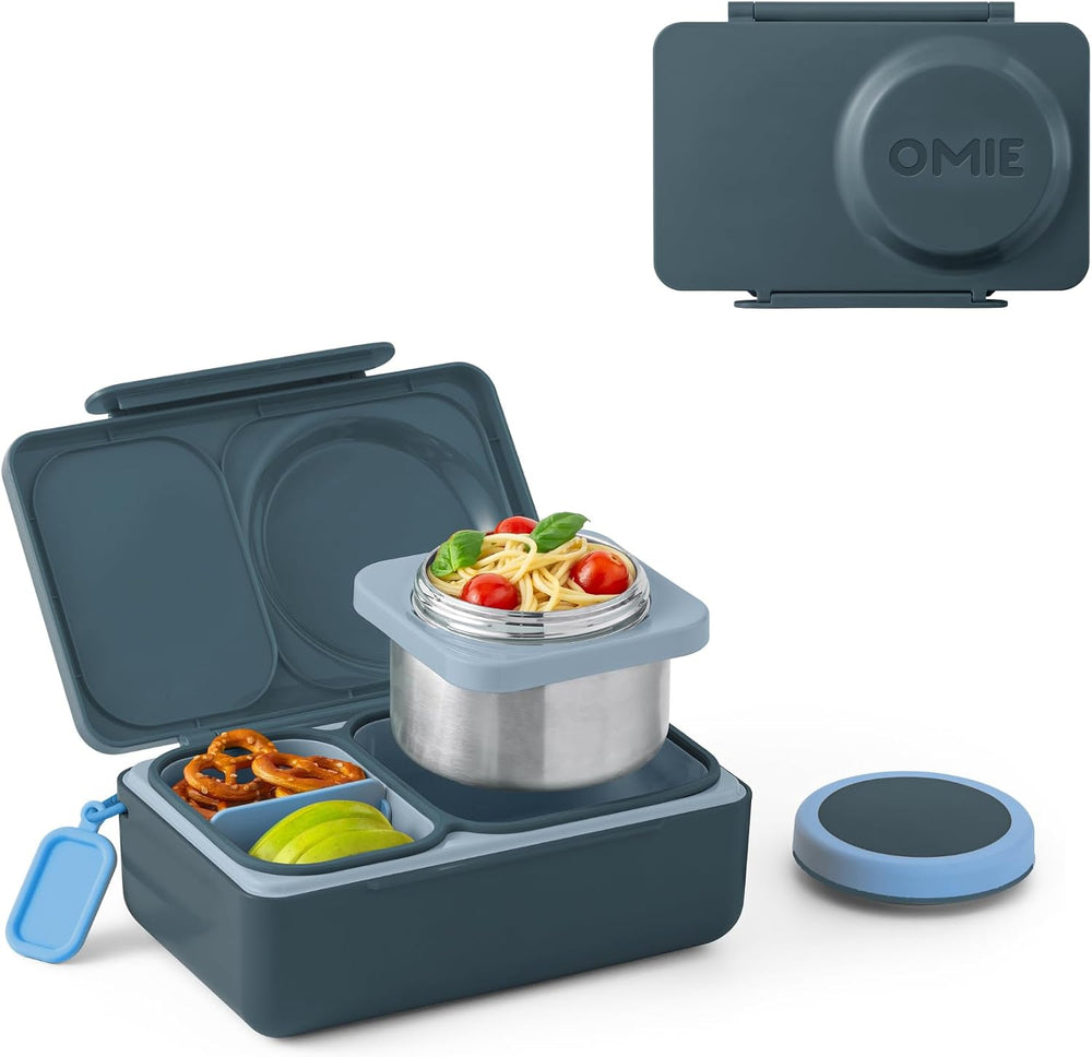 66FC08 OmieBox Kids Bento Lunch Box, Plastic, Purple Plum