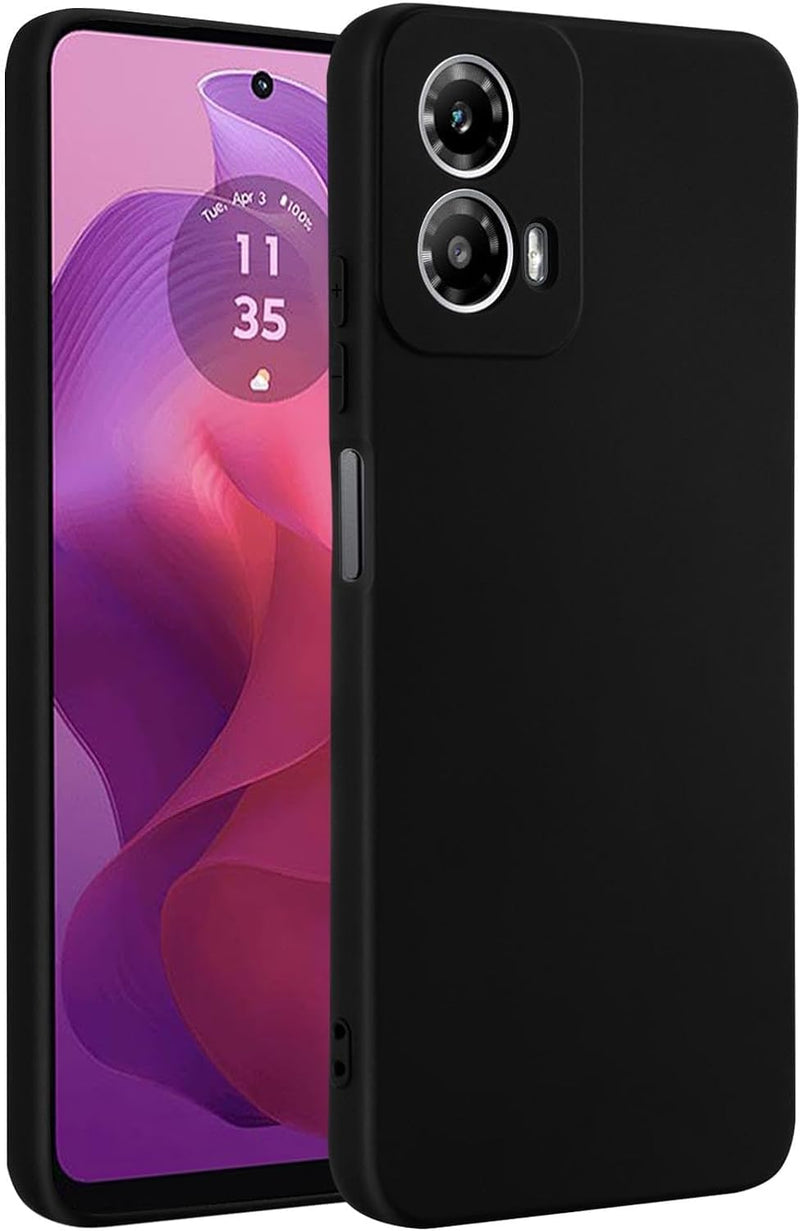 Zubitech Case for Motorola Moto G24 Cover Soft TPU Ultra-Slim Stylish Protective Cover for Motorola Moto G24 Phone Case[Drop Protection, Non-slip] - Matte Black