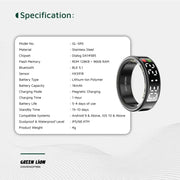 Next Store Smart Ring Pro: Health & Fitness Tracker with Digital Display, Heart Rate, Blood Oxygen (SpO2) & Sleep Monitor, Waterproof Smart Wearable for Men & Women Size 9