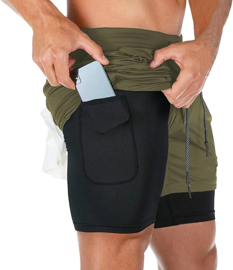 Dress Cici Gym Shorts for Men, Men's Activewear Running Shorts,Drawstring Gym Shorts Men, 2 Layer Loose Athletic Shorts with 4 Pockets