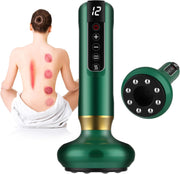 Handheld Anti Cellulite Massage Tool,Cellulite Massager Electric Fat Remover with 12 Suction Modes,Rechargeable & Cordless,Intelligent Cupping Massager for Arms,Legs,Back Used at Home,Green