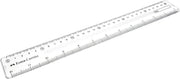 Faber-Castell Clear Broad Plastic Ruler 30cm-12", The ruler has clear measurement markings for easy drawing. It is completely safe and easy to use.