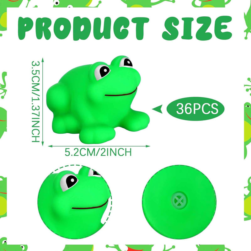 36 Pcs Mini Rubber Ducks Glow in The Dark Rubber Frogs Baby Shower Tiny Rubber Ducks Bulk, Float Bath Toys Bathtub Duckies Mini Frogs for Shower Birthday Party Favors Carnival Gift (Hat Style)