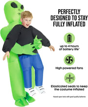 PINKE Kids Inflatable Alien Costume, Blow Up Alien Outfit for Children Halloween Prop Toy Cosplay Party Supplies, Halloween Costumes for Kids, One Size