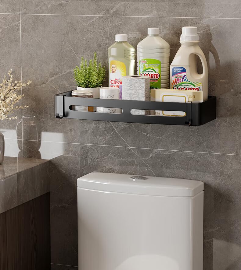 StarFarr Adhesive Shower Caddy,2 Pack Air Aluminium Rustproof Organizers With Large Capacity,Rotate or paste Rustproof Shelves Rack,No Drilling Shelves for Bathroom Storage & Home Decor