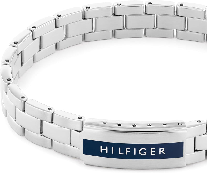 Iconic Stripes Mens Stainless Steel Bracelet