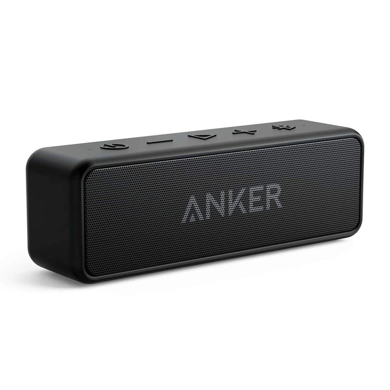 Anker Soundcore 2 Portable Bluetooth Speaker With Better Bass, 24-Hour Playtime, 66Ft Bluetooth Range, Ipx5 Water Resistance & Built-In Mic