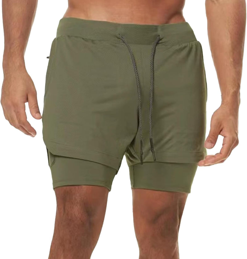 Dress Cici Gym Shorts for Men, Men's Activewear Running Shorts,Drawstring Gym Shorts Men, 2 Layer Loose Athletic Shorts with 4 Pockets