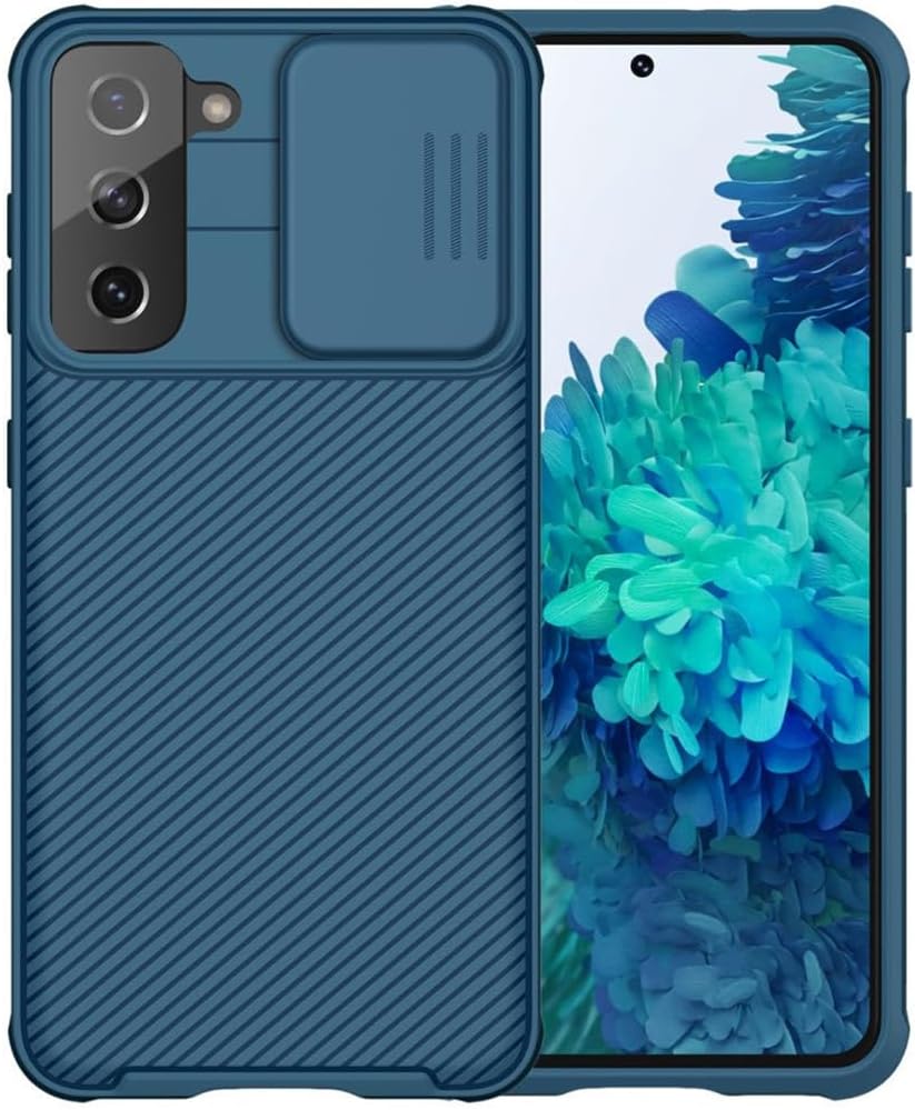 Nillkin Case for Samsung Galaxy S21 S 21 (6.2" Inch) CamShield Pro Slider Camera Close & Open Double Layered Protection TPU + PC Blue Color – image 2