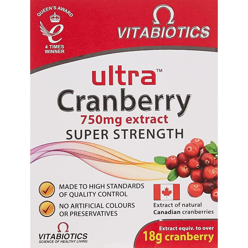 Vitabiotics Ultra Cranberry, 750 Mg - 30 Tabs