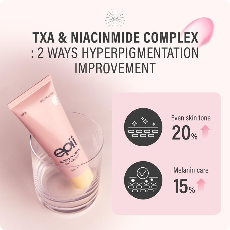 Double Up Cream face moisturizer NAD NMN TXA niacinamide dark spot uneven skin tone sensitive skin firmness korean skincare squalane15% 50ml 1.69 oz. fl.