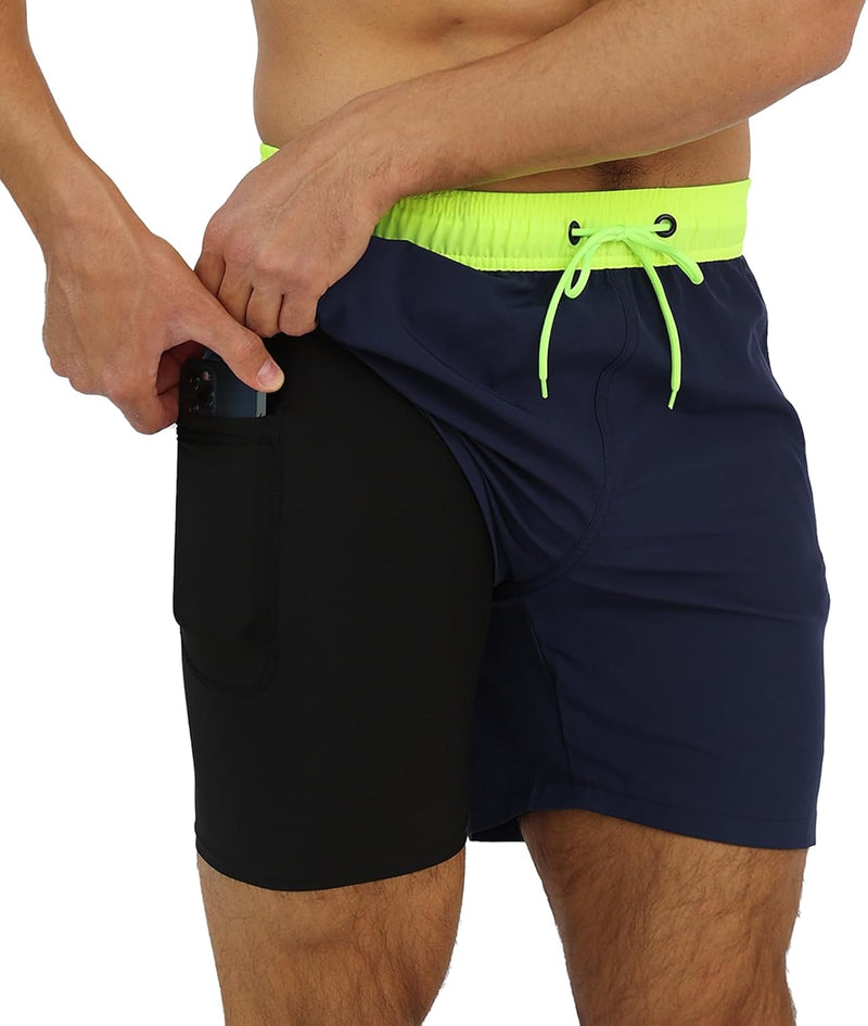 Men Trunk Style Trunk Style - Green and navy blue