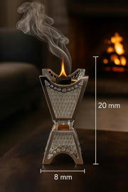 Crystal Glass Bakhoor Burner Oud burner Incense Bakhoor Charcoal Burner مبخرة عود,مبخرة بخور Frankincense Burner Madkhan Mabkhara Bakhoor Gold Incense Burner (Gold,Clear)