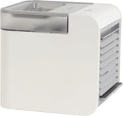 Olsenmark Mini Air Cooler OMF1877 3-in-1 Air Cooler, Humidifier & Purifier USB Rechargeable, 7-Color LED Light, Adjustable Vent, Portable for Home & Office White