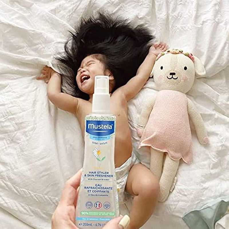Baby Hair Styler & Skin Freshener - with Natural Avocado & Chamomile Water - Vegan & Hypoallergenic - 200ml (Pack of 2)