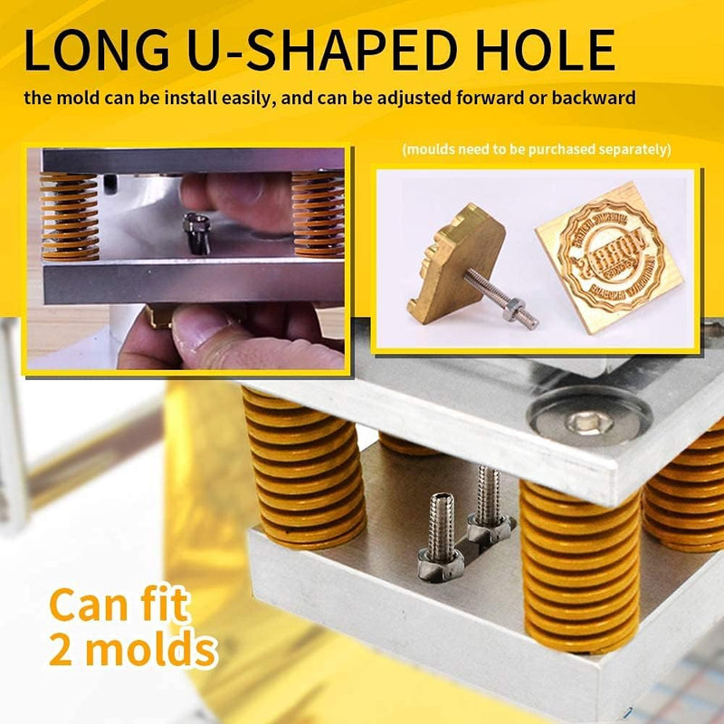 Fasttobuy Hot Foil Stamping Machine 10x13cm Hot Foil Stamping Machine 500W Hot Foil Stamping Machine Hot Stamping Leather Bronzing Printing for PVC Leather Paper - 10 x 13cm