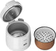 Hitachi Rice Cooker, 1.8 (L) Capacity, 800W-950W Cooking Power, Non-stick inner pot, LED Light Display, Easy to Clean after Cooking, Keeps your food warm for up to 12 hours-White-RZ-S18MNW