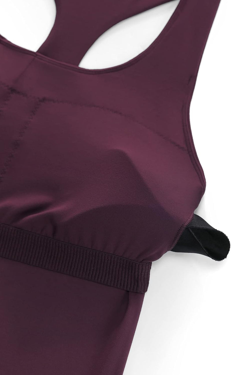 CRZ YOGA Butterluxe Workout Tank Tops for Women Built in Shelf Bras Padded - Racerback Athletic Spandex Yoga Camisole